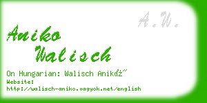 aniko walisch business card